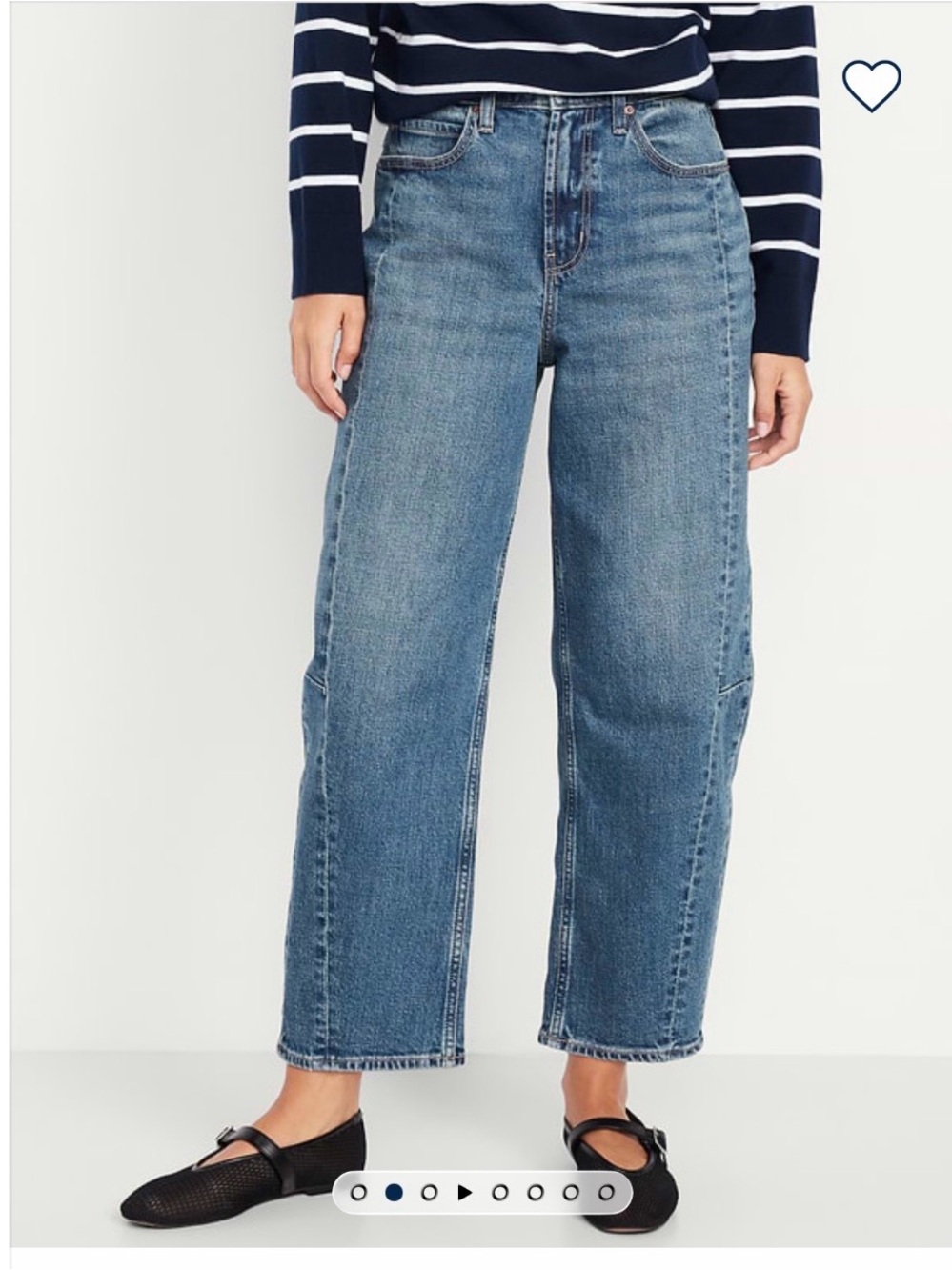 Old Navy Wide Ankle-Length Women's Jeans - Medium Blue